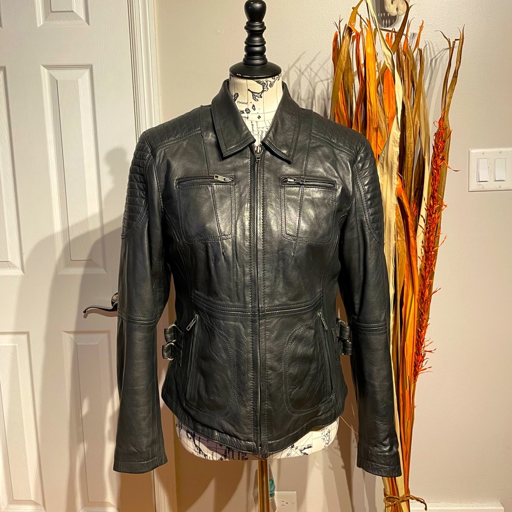 NWOT Vintage Authentic Riding Gear Company Co. heavy duty Leather bike Moto